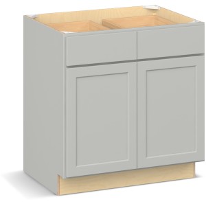 RELIABILT Parkstone II Base Cabinet, Light Gray, 33" W, 2 Doors 2 Drawers, Fully Assembled - 649982 | Lowe's Pro Supply